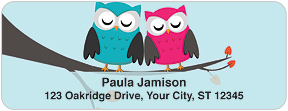 Whimsical Owls Address Labels