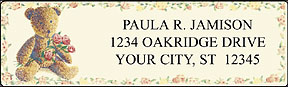 Old Time Teddy Address Labels
