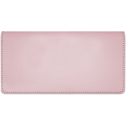 Pink Leather Checkbook Cover